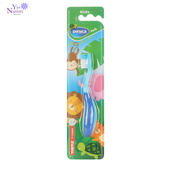 مسواک کودک پرسیکا مدل لاکپشت با برس نرم کد P315