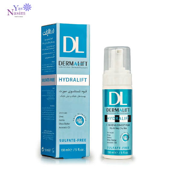 فوم شستشوی صورت پوستهای خشک و معمولی درمالیفت مدل HYDRALIFT حجم 150میل