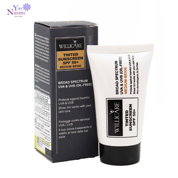 کرم ضد آفتاب رنگ بژ متوسط SPF 50 ویلی کر