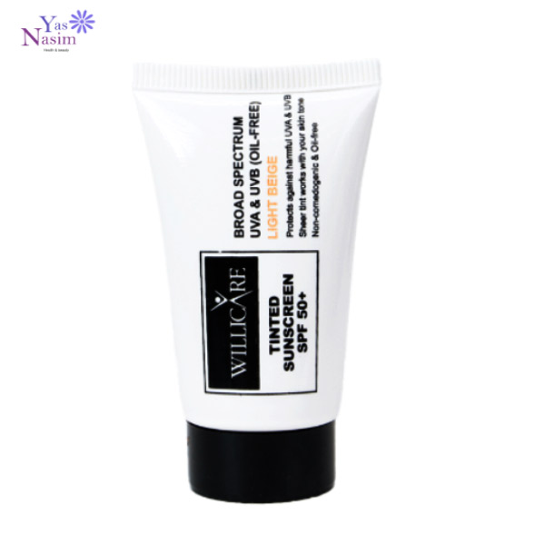 کرم ضد آفتاب رنگ بژ روشن SPF 50 ویلی کر