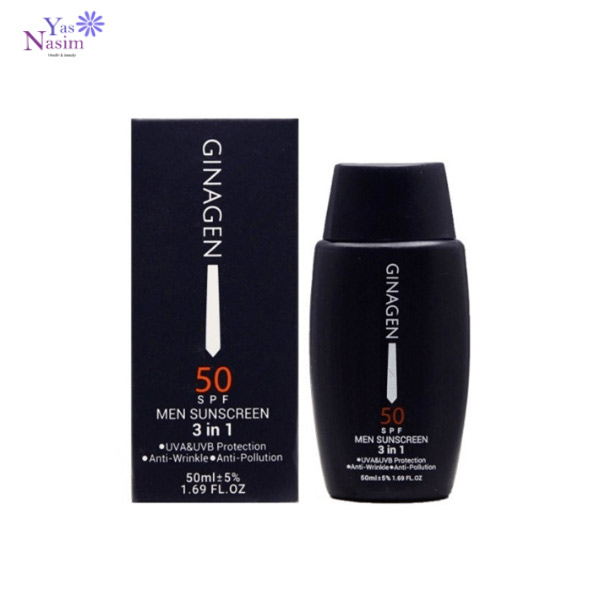 کرم ضد آفتاب مردانه مدل 1 در 3 با SPF50 ژیناژن