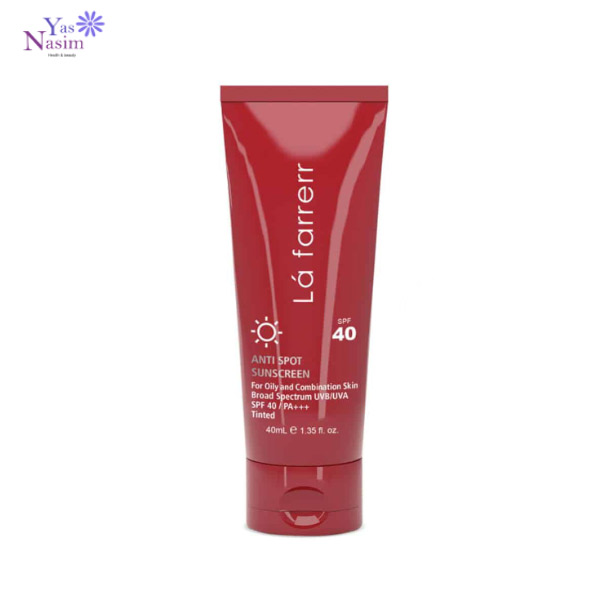 کرم ضد آفتاب رنگی SPF40 پوست چرب لافارر