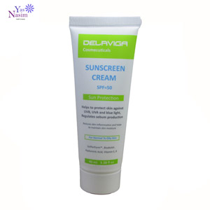 کرم ضد آفتاب پوست های معمولی تا چرب SPF50 دلاویگا